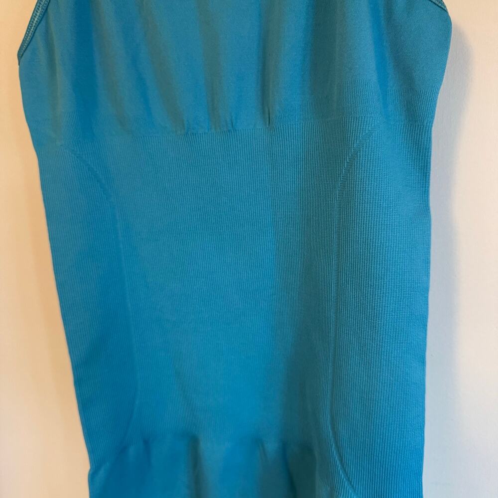 Y2K Bebe Lace Butterfly Blue Ribbed Racerback Cami Tank Top Size XS Extra Small - Picture 3 of 7